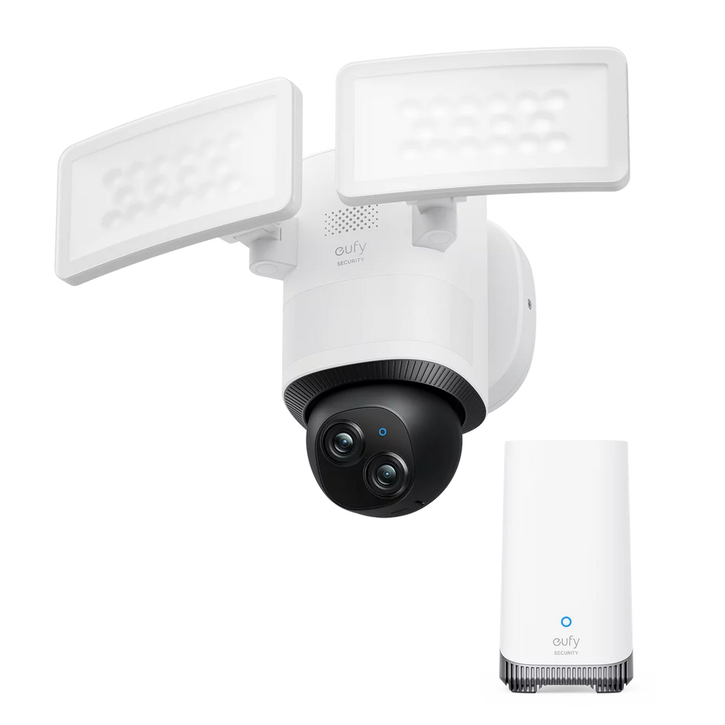 Dual Camera Floodlight Camera with 360° Pan and Tilt D714