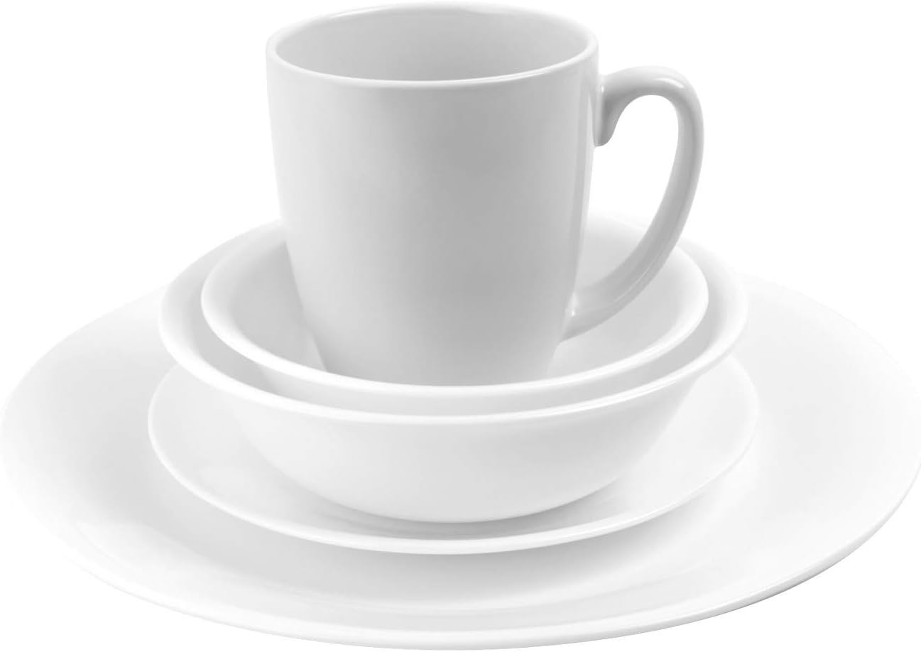 Winter Frost White 20 Piece Dinnerware Set Service for 4 B732339