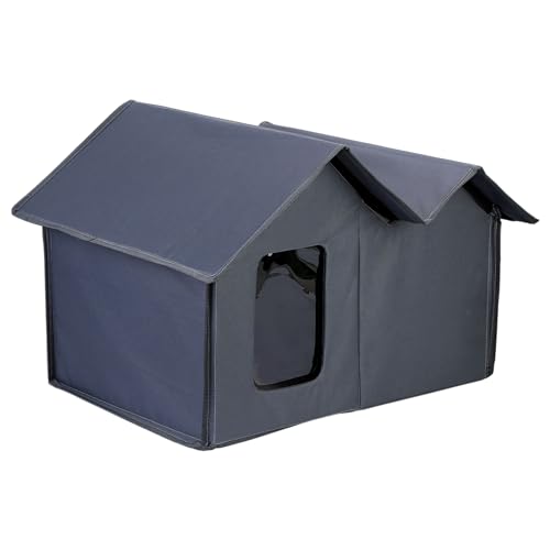 Outdoor Cat House Waterproof Insulated Shelter with Removable Washable Cover N155281