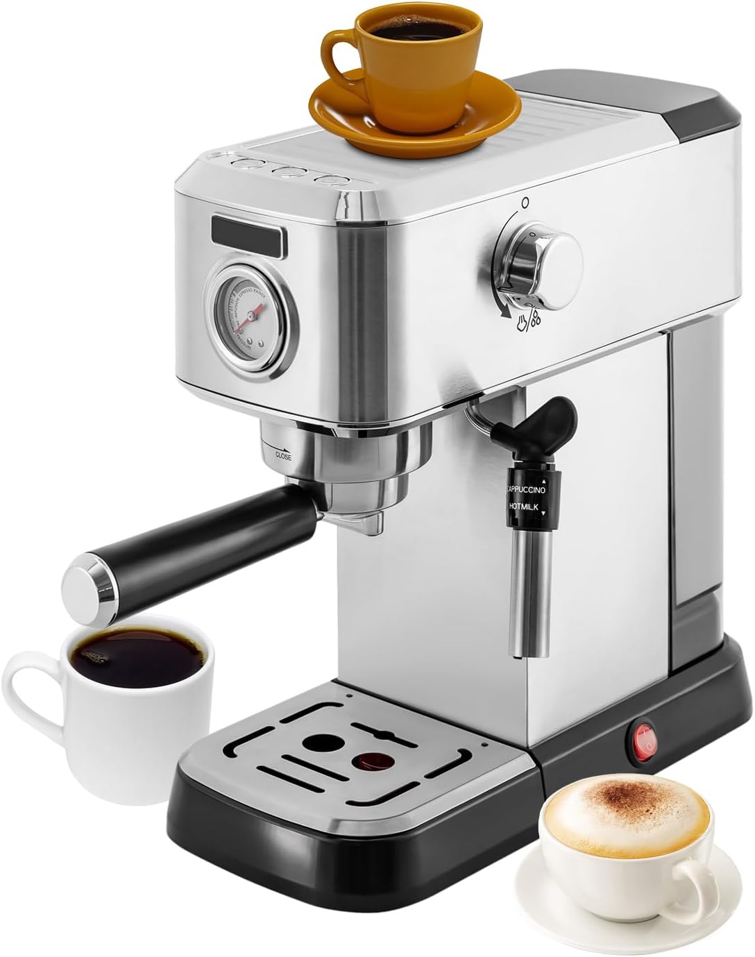 15 Bar Espresso Machine with Milk Frother Steamer H42168