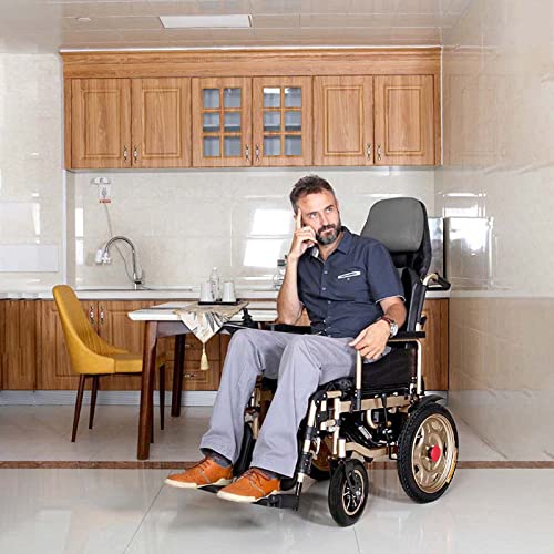 Grey Electric Wheelchair with Flip-Back Armrest & Swing-Away Leg Rests O892910