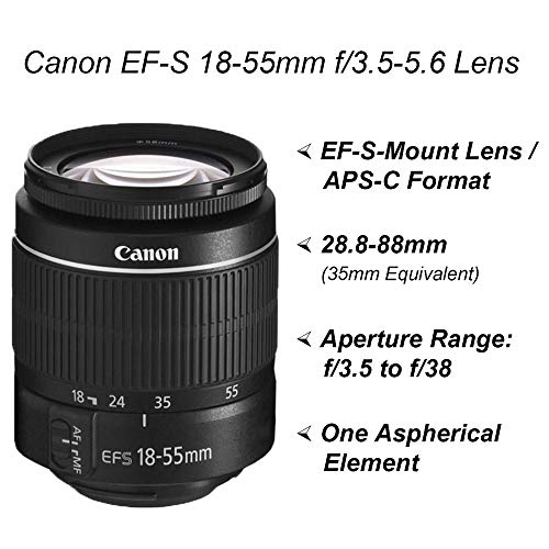 DSLR Camera with 18-55mm + 75-300mm Lenses, 64GB Memory Card, Tripod, Case, Wideangle Lenses D51991