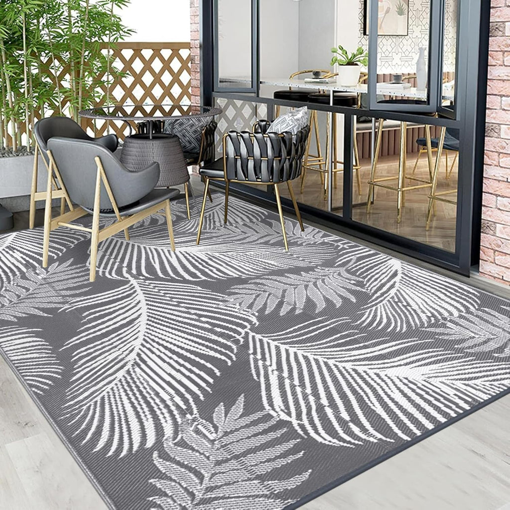 6'x9' Waterproof Reversible Outdoor Plastic Straw Rug F223