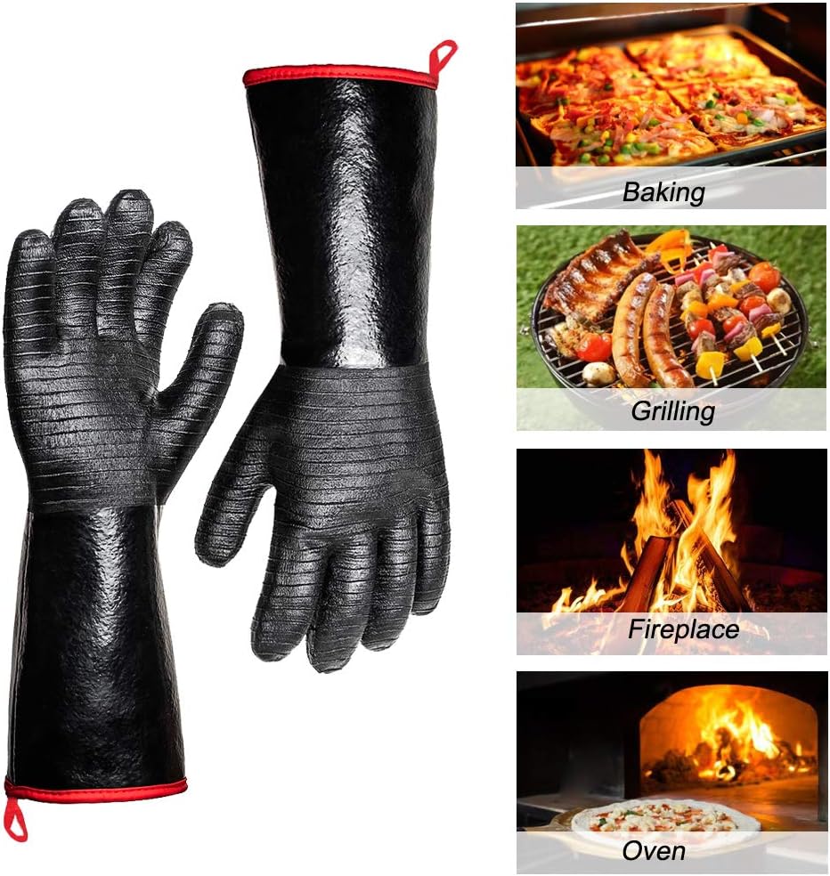 Extreme Heat Resistant Waterproof Long Sleeve Neoprene Coating Gloves 14-Inch X1363
